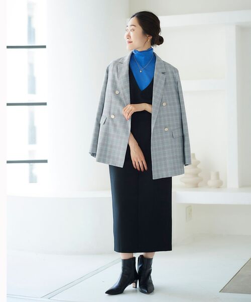 le.coeur blanc(ルクールブラン)の「チェックダブルブレストジャケット(テーラードジャケット・レディース・ブラック系その他・38)」の18枚目の写真