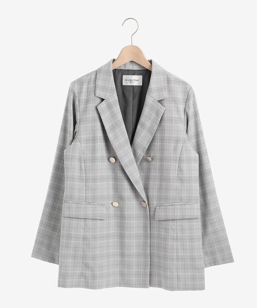 le.coeur blanc(ルクールブラン)の「チェックダブルブレストジャケット(テーラードジャケット・レディース・ブラック系その他・38)」の11枚目の写真