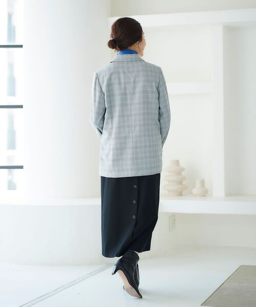 le.coeur blanc(ルクールブラン)の「チェックダブルブレストジャケット(テーラードジャケット・レディース・ブラック系その他・38)」の14枚目の写真