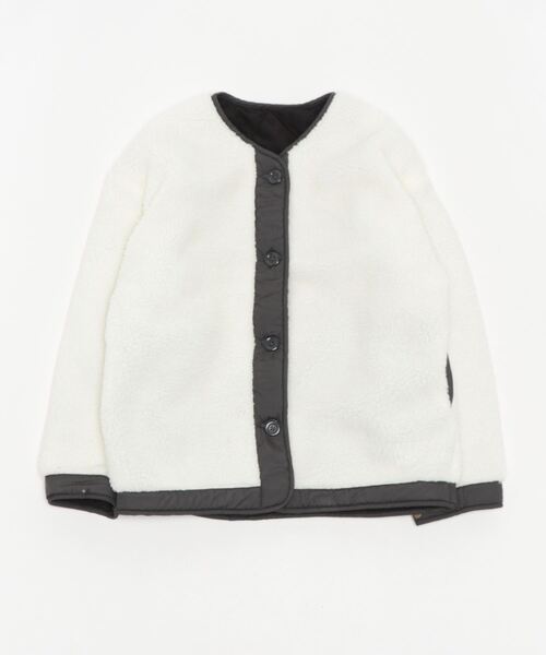 Ritzy（リッツィー）の「リバーシブルキルトジャケット（ノーカラージャケット・メンズ・カーキ/ベージュ/ブラック・X-LARGE/LARGE/MEDIUM）」の11枚目の写真