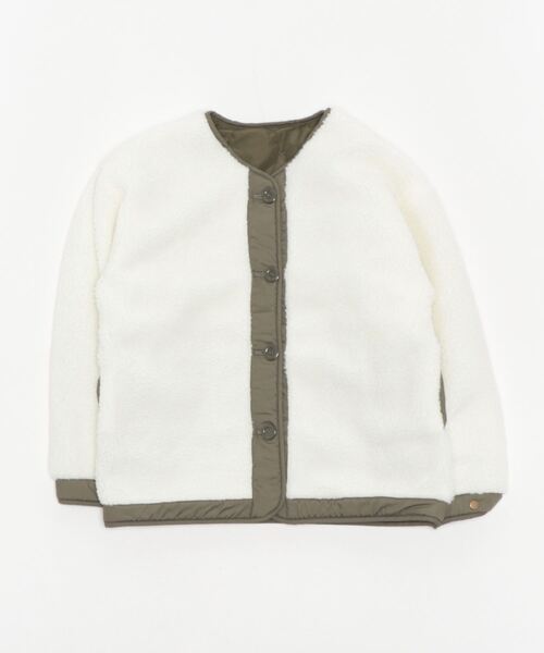 Ritzy（リッツィー）の「リバーシブルキルトジャケット（ノーカラージャケット・メンズ・カーキ/ベージュ/ブラック・X-LARGE/LARGE/MEDIUM）」の14枚目の写真