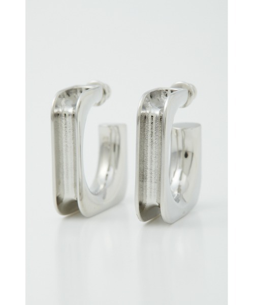 SLY（スライ）の「SQUARE HOOP P/EARRING スクエア フープピアス（ピアス（両耳用）・レディース・シルバー/ゴールド・FREE）」の6枚目の写真