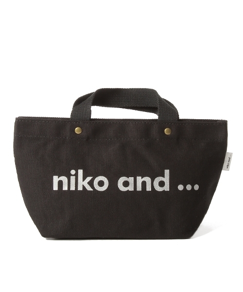 niko and...(ニコアンド)の「オリジナルニコロゴトートバッグS【niko and...】(トートバッグ・ブルー/ホワイト/ブラック・0)」の2枚目の写真