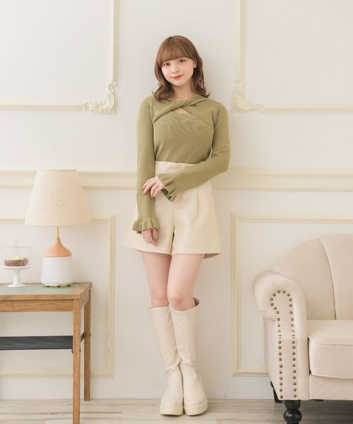 ems excite(エムズエキサイト)の「レザーSPT(その他パンツ・レディース・ブラック/ブラウン/オレンジ/ナチュラル・FREE)」の5枚目の写真