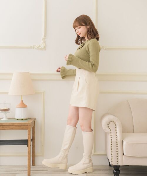 ems excite(エムズエキサイト)の「レザーSPT(その他パンツ・レディース・ブラック/ブラウン/オレンジ/ナチュラル・FREE)」の7枚目の写真