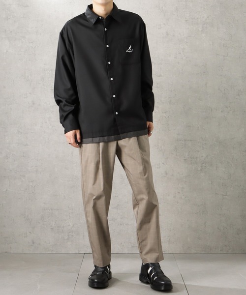 KANGOL カンゴール ワンポイント刺繍ポケット付きフェイク