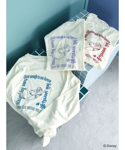 Disney(ディズニー)の「リトル・マーメイド/ロゴT(Tシャツ/カットソー・レディース・パープル/レッド/ブルー・FREE)」の4枚目の写真