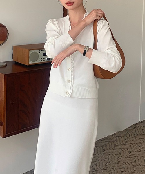 Elcy 花柄ボタンカーディガンロングスカートニットセットアップ Eydr を購入できます Message ワンピース ドレス Elcy エルシー のファッション ワンピース 花柄ボタンカーディガンロングスカートニットセットアップ ワンピース 贅沢屋の