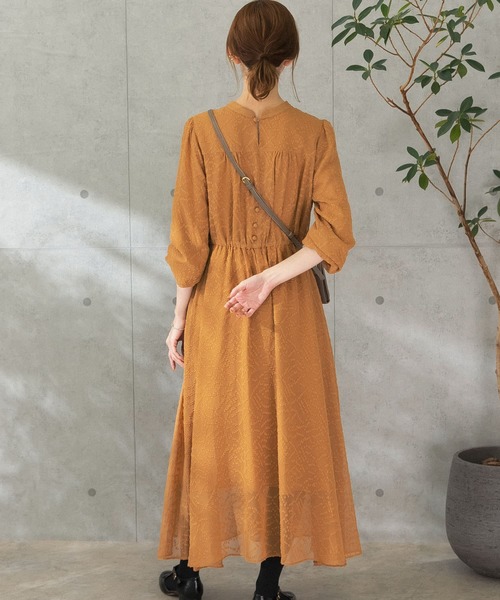 URBAN RESEARCH ROSSO（アーバンリサーチロッソ）の「2WAYシアージャガードワンピース（ワンピース・レディース・ブルー系その他/ブラック/イエロー・FREE）」の9枚目の写真