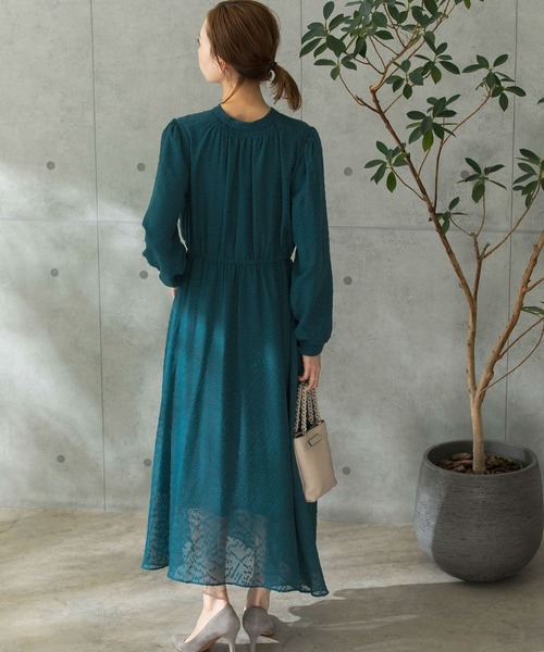 URBAN RESEARCH ROSSO（アーバンリサーチロッソ）の「2WAYシアージャガードワンピース（ワンピース・レディース・ブルー系その他/ブラック/イエロー・FREE）」の13枚目の写真