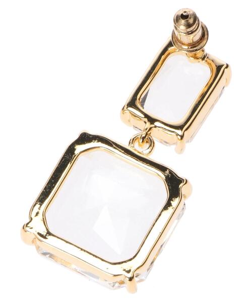 AMERICAN HOLIC（アメリカンホリック）の「【WEB限定】クリアスクエアピアス（ピアス（両耳用）・レディース・ゴールド・FREE）」の5枚目の写真