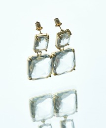 【WEB限定】クリアスクエアピアス