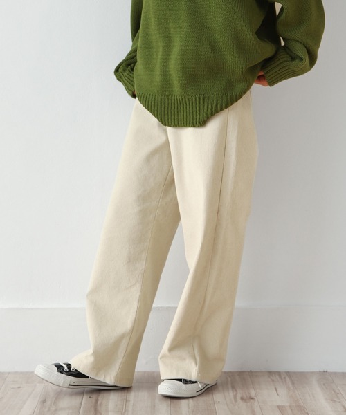 Chillfar(チルファー)の「カラーコーデュロイパンツ(その他パンツ・レディース・ブラウン/ピンク/オレンジ/ブルー/グリーン/アイボリー/グレイッシュベージュ/チャコール・FREE)」の9枚目の写真