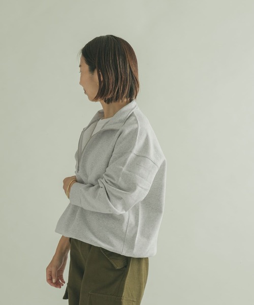 FORK&SPOON（フォークアンドスプーン）の「FORK&SPOON　OE裏毛ハーフジップスウェット（スウェット・レディース・ネイビー/オレンジ/グレー系その他・1）」の7枚目の写真