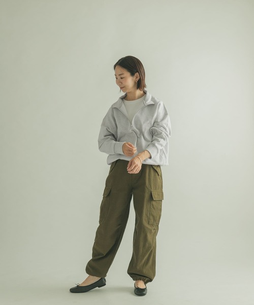 FORK&SPOON（フォークアンドスプーン）の「FORK&SPOON　OE裏毛ハーフジップスウェット（スウェット・レディース・ネイビー/オレンジ/グレー系その他・1）」の8枚目の写真