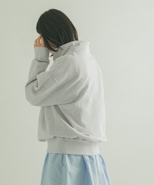 FORK&SPOON（フォークアンドスプーン）の「FORK&SPOON　OE裏毛ハーフジップスウェット（スウェット・レディース・ネイビー/オレンジ/グレー系その他・1）」の10枚目の写真