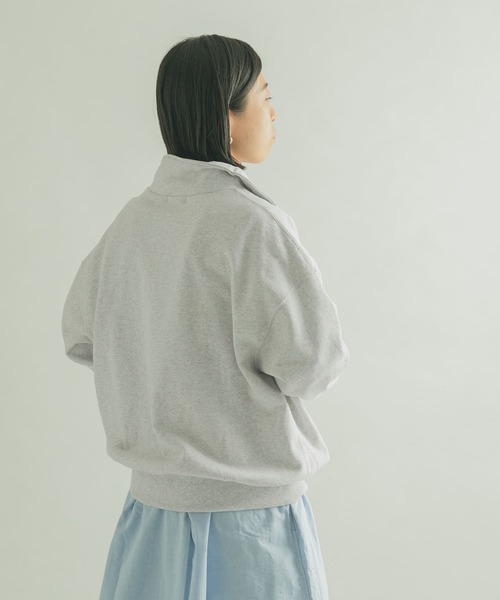 FORK&SPOON（フォークアンドスプーン）の「FORK&SPOON　OE裏毛ハーフジップスウェット（スウェット・レディース・ネイビー/オレンジ/グレー系その他・1）」の11枚目の写真