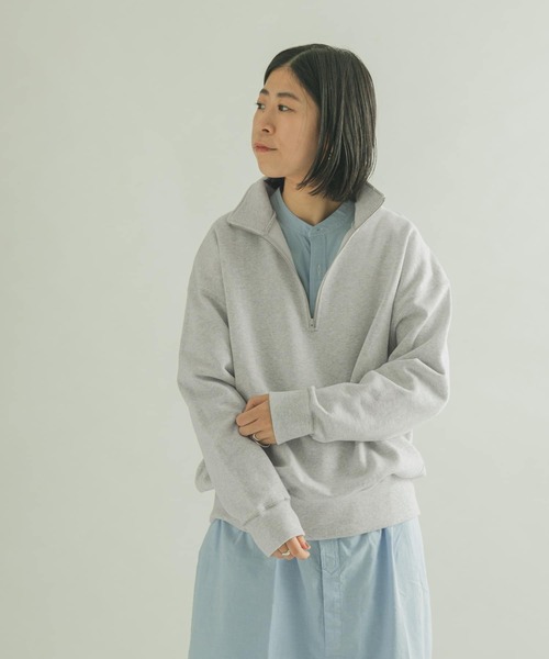 FORK&SPOON（フォークアンドスプーン）の「FORK&SPOON　OE裏毛ハーフジップスウェット（スウェット・レディース・ネイビー/オレンジ/グレー系その他・1）」の12枚目の写真