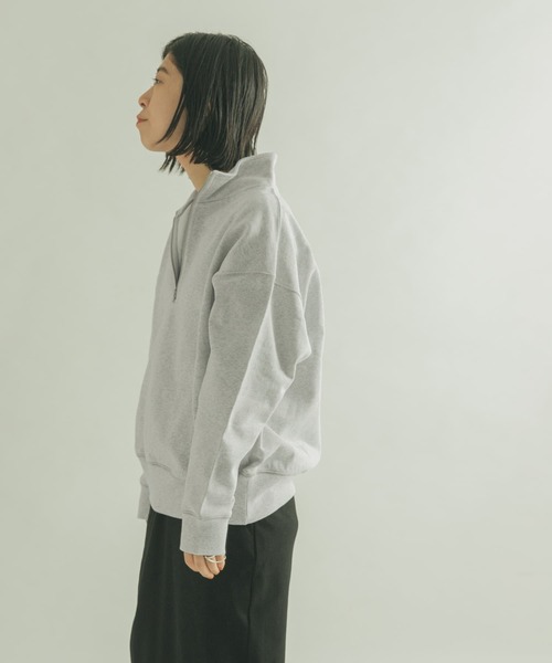 FORK&SPOON（フォークアンドスプーン）の「FORK&SPOON　OE裏毛ハーフジップスウェット（スウェット・レディース・ネイビー/オレンジ/グレー系その他・1）」の13枚目の写真