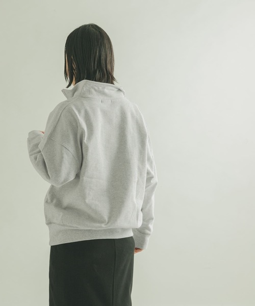 FORK&SPOON（フォークアンドスプーン）の「FORK&SPOON　OE裏毛ハーフジップスウェット（スウェット・レディース・ネイビー/オレンジ/グレー系その他・1）」の14枚目の写真