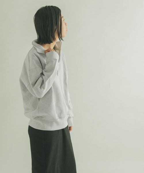 FORK&SPOON（フォークアンドスプーン）の「FORK&SPOON　OE裏毛ハーフジップスウェット（スウェット・レディース・ネイビー/オレンジ/グレー系その他・1）」の15枚目の写真