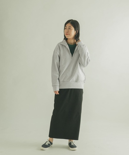 FORK&SPOON（フォークアンドスプーン）の「FORK&SPOON　OE裏毛ハーフジップスウェット（スウェット・レディース・ネイビー/オレンジ/グレー系その他・1）」の17枚目の写真