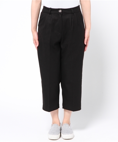 WHO'S WHO gallery（フーズフーギャラリー）の「【期間限定セール】MRウールタックワイドPT（その他パンツ・レディース・グレー/ブラック・SMALL/MEDIUM）」の3枚目の写真