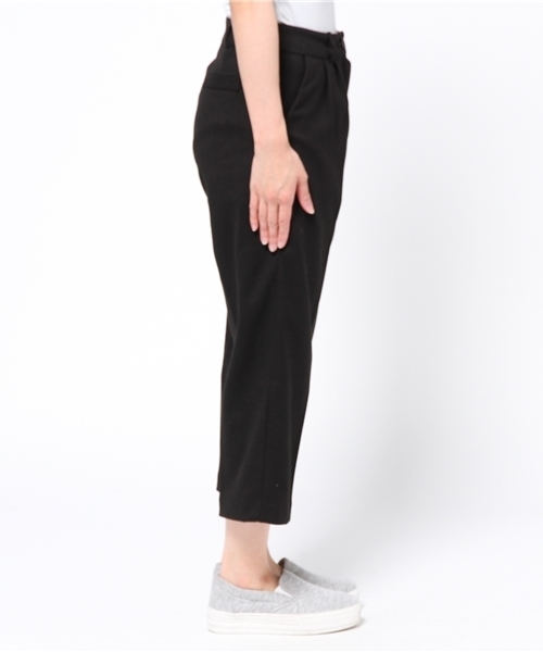 WHO'S WHO gallery（フーズフーギャラリー）の「【期間限定セール】MRウールタックワイドPT（その他パンツ・レディース・グレー/ブラック・SMALL/MEDIUM）」の4枚目の写真