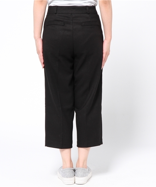 WHO'S WHO gallery（フーズフーギャラリー）の「【期間限定セール】MRウールタックワイドPT（その他パンツ・レディース・グレー/ブラック・SMALL/MEDIUM）」の5枚目の写真