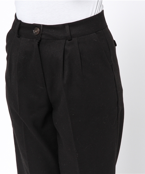 WHO'S WHO gallery（フーズフーギャラリー）の「【期間限定セール】MRウールタックワイドPT（その他パンツ・レディース・グレー/ブラック・SMALL/MEDIUM）」の6枚目の写真