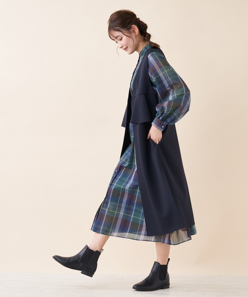 Brahmin（ブラーミン）の「【BRAHMIN】チェックボウタイシャツワンピース（ワンピース・レディース・ベージュ/カーキ・2）」の16枚目の写真