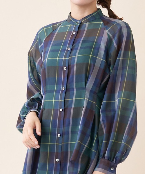 Brahmin（ブラーミン）の「【BRAHMIN】チェックボウタイシャツワンピース（ワンピース・レディース・ベージュ/カーキ・2）」の18枚目の写真