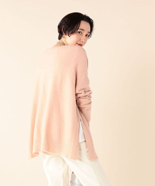 NOLLEY’S（ノーリーズ）の「《手洗い可能》ウォッシャブルヘアリーニットキーネックオーバーサイズ（ニット/セーター・レディース・ベージュ/グレー/イエロー/ベビーピンク・FREE）」の20枚目の写真