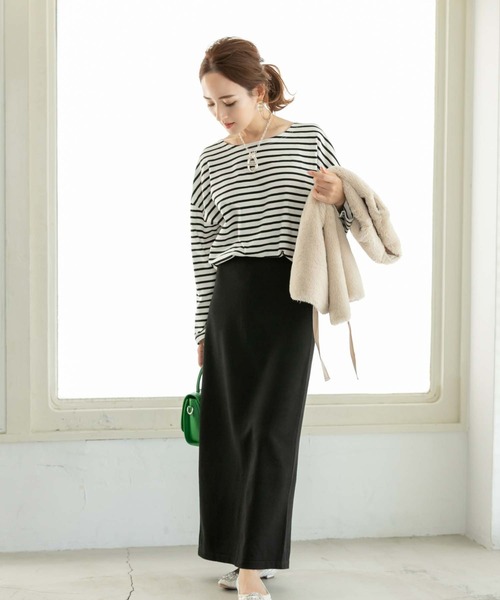 fifth（フィフス）の「【低身長向けサイズあり】ハイゲージニットタイトスカート（スカート・レディース・ブラック/アイボリー/ブルー・S/M）」の11枚目の写真