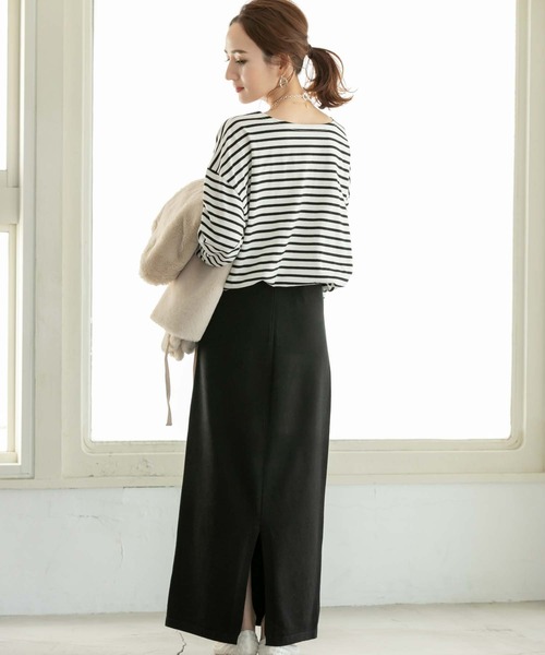 fifth（フィフス）の「【低身長向けサイズあり】ハイゲージニットタイトスカート（スカート・レディース・ブラック/アイボリー/ブルー・S/M）」の9枚目の写真