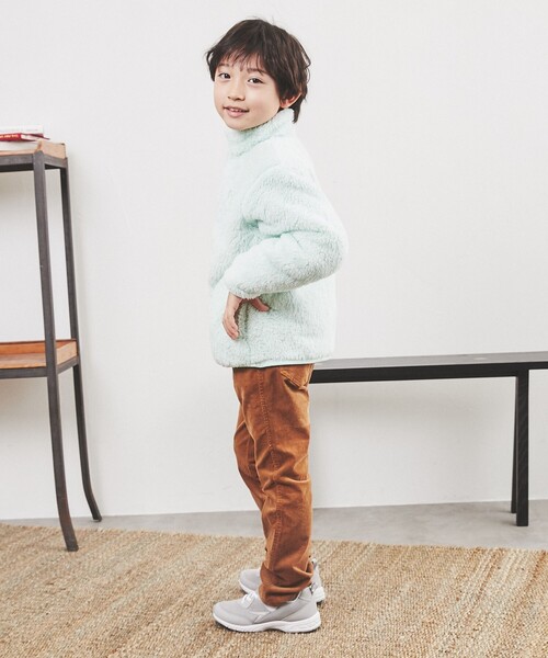 coen（コーエン）の「シャギーボアジップブルゾン（ブルゾン・キッズ・グレー/ライトピンク/ダークグレー/ライム・110/150/100/120/140/130）」の10枚目の写真