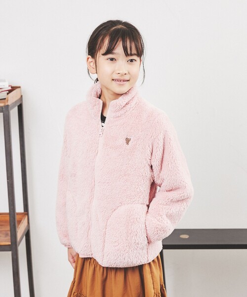 coen（コーエン）の「シャギーボアジップブルゾン（ブルゾン・キッズ・グレー/ライトピンク/ダークグレー/ライム・110/150/100/120/140/130）」の14枚目の写真