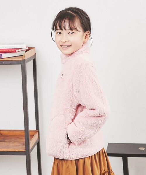 coen（コーエン）の「シャギーボアジップブルゾン（ブルゾン・キッズ・グレー/ライトピンク/ダークグレー/ライム・110/150/100/120/140/130）」の15枚目の写真