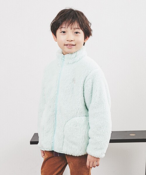 coen（コーエン）の「シャギーボアジップブルゾン（ブルゾン・キッズ・グレー/ライトピンク/ダークグレー/ライム・110/150/100/120/140/130）」の17枚目の写真