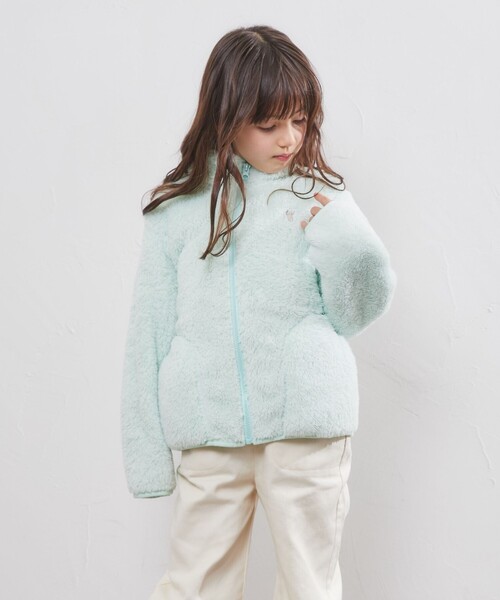 coen（コーエン）の「シャギーボアジップブルゾン（ブルゾン・キッズ・グレー/ライトピンク/ダークグレー/ライム・110/150/100/120/140/130）」の20枚目の写真