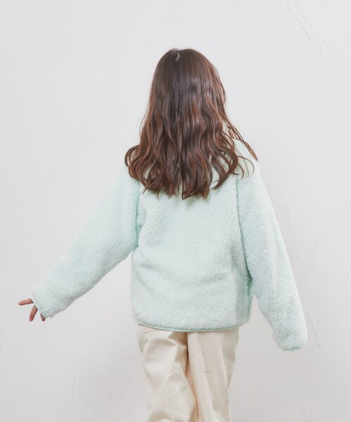 coen（コーエン）の「シャギーボアジップブルゾン（ブルゾン・キッズ・グレー/ライトピンク/ダークグレー/ライム・110/150/100/120/140/130）」の19枚目の写真