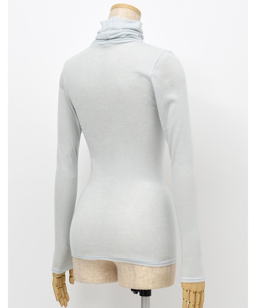 une nana cool（ウンナナクール）の「冬肌着 あったかふわふわ 無地 長袖タートルネックシャツ（インナーウェア/肌着・レディース・グレー/オリーブ・M/L）」の6枚目の写真