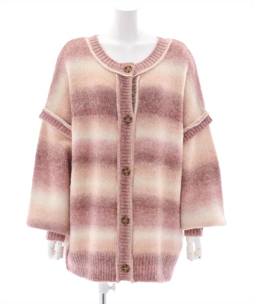 clear（クリア）の「グラデーションボーダー2wayカーディガン/ニット/トップス≪2022AW新作≫（ニット/セーター・レディース・ピンク/グリーン・F）」の16枚目の写真
