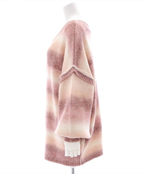 clear（クリア）の「グラデーションボーダー2wayカーディガン/ニット/トップス≪2022AW新作≫（ニット/セーター・レディース・ピンク/グリーン・F）」の12枚目の写真