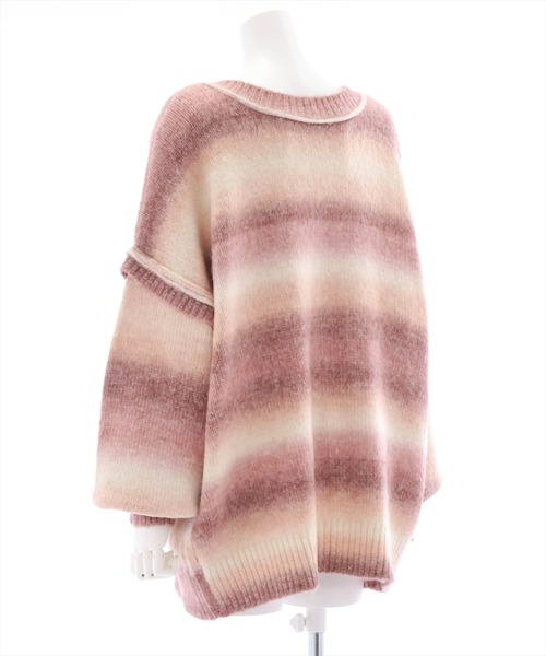 clear（クリア）の「グラデーションボーダー2wayカーディガン/ニット/トップス≪2022AW新作≫（ニット/セーター・レディース・ピンク/グリーン・F）」の8枚目の写真