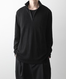 ato | WOOL STAND-COOLAR ZIP PULL-OVER(Tシャツ/カットソー)