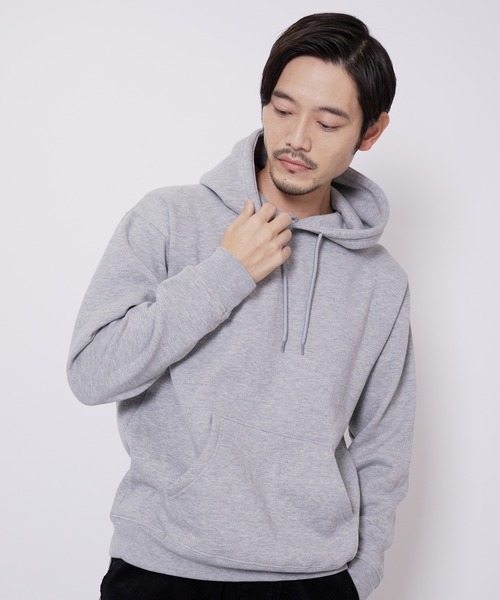 Blue Standard (ブルースタンダード)の「【BLUE STANDARD/ブルースタンダード】11oz 裏起毛 プルオーバーパーカー フーディー ビッグシルエット(パーカー・メンズ・ブラック/ダークグリーン/ネイビー/ホワイト/杢グレー・MEDIUM/LARGE/X-LARGE/SMALL)」の3枚目の写真