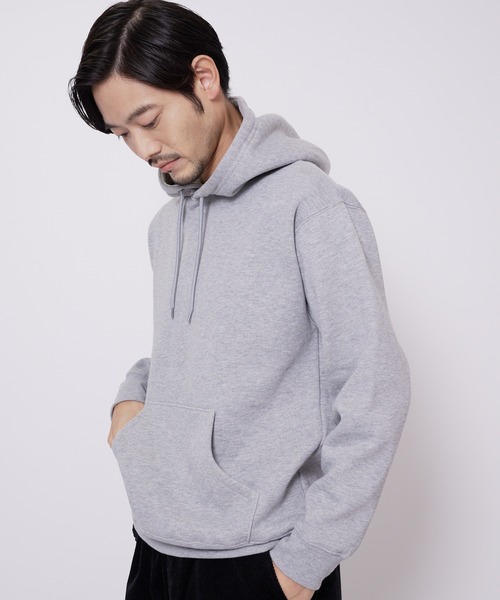 Blue Standard (ブルースタンダード)の「【BLUE STANDARD/ブルースタンダード】11oz 裏起毛 プルオーバーパーカー フーディー ビッグシルエット(パーカー・メンズ・ブラック/ダークグリーン/ネイビー/ホワイト/杢グレー・MEDIUM/LARGE/X-LARGE/SMALL)」の20枚目の写真