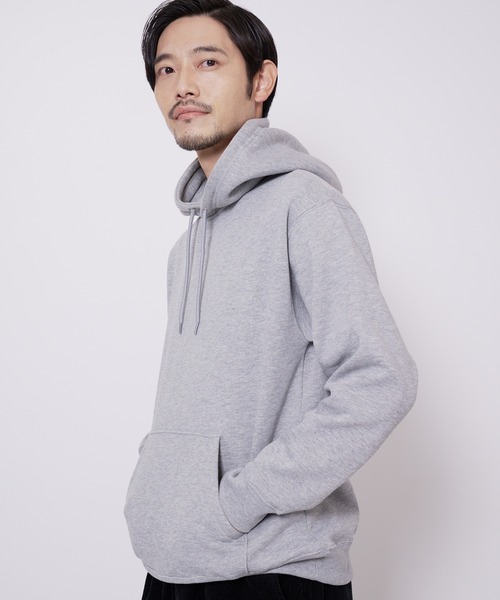 Blue Standard (ブルースタンダード)の「【BLUE STANDARD/ブルースタンダード】11oz 裏起毛 プルオーバーパーカー フーディー ビッグシルエット(パーカー・メンズ・ブラック/ダークグリーン/ネイビー/ホワイト/杢グレー・MEDIUM/LARGE/X-LARGE/SMALL)」の21枚目の写真