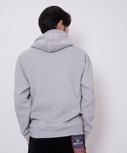 Blue Standard (ブルースタンダード)の「【BLUE STANDARD/ブルースタンダード】11oz 裏起毛 プルオーバーパーカー フーディー ビッグシルエット(パーカー・メンズ・ブラック/ダークグリーン/ネイビー/ホワイト/杢グレー・MEDIUM/LARGE/X-LARGE/SMALL)」の22枚目の写真